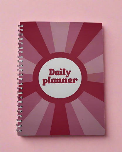 Pink Retro Daily Planner A4 - Card Cover