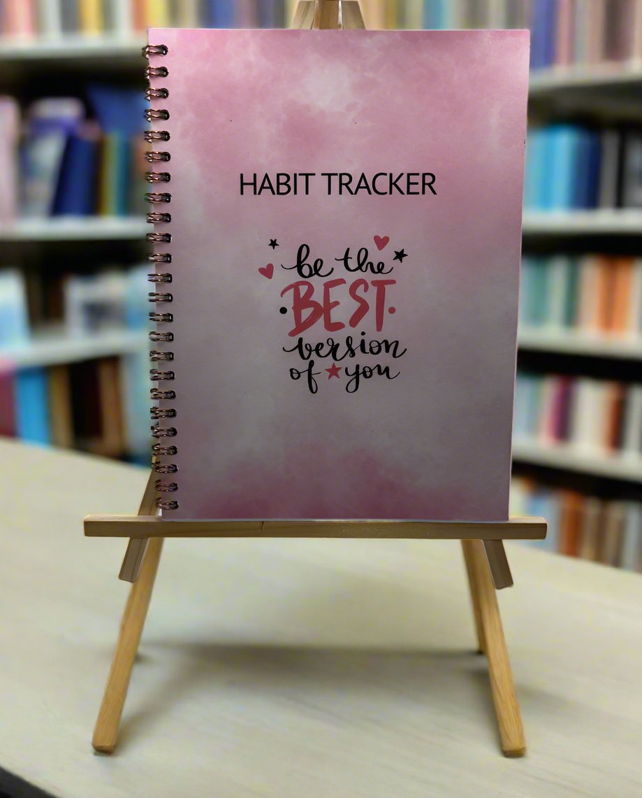 Habit Tracker Pink Notebook A5 - Card Cover