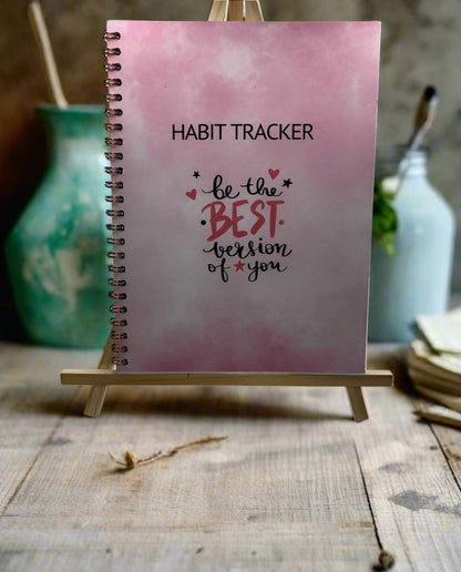 Habit Tracker Pink Notebook A5 - Card Cover