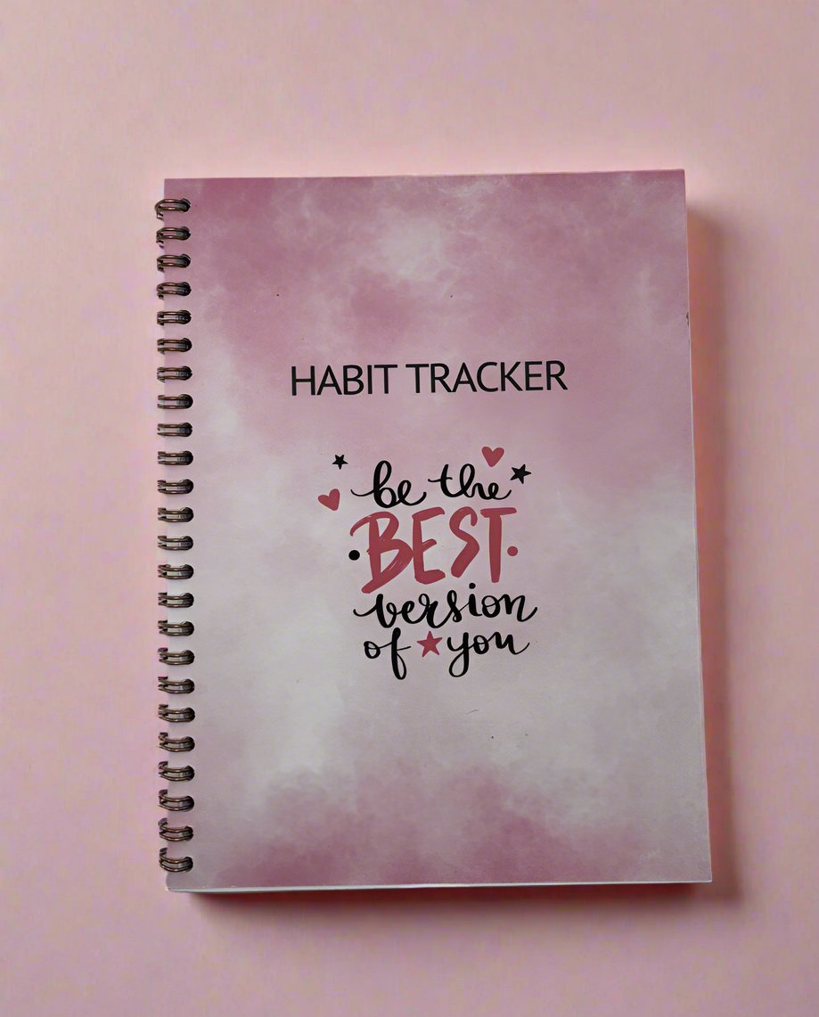 Habit Tracker Pink Notebook A5 - Card Cover