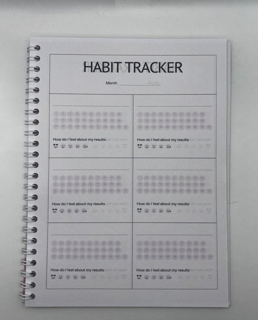 Habit Tracker Pink Notebook A5 - Card Cover