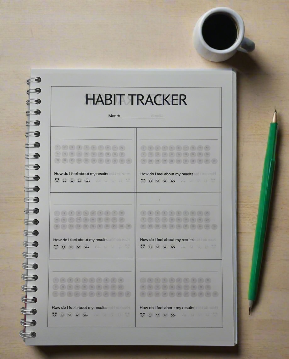 Habit Tracker Pink Notebook A5 - Card Cover