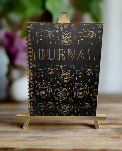 Journal Black/Gold Design A4- Card Cover