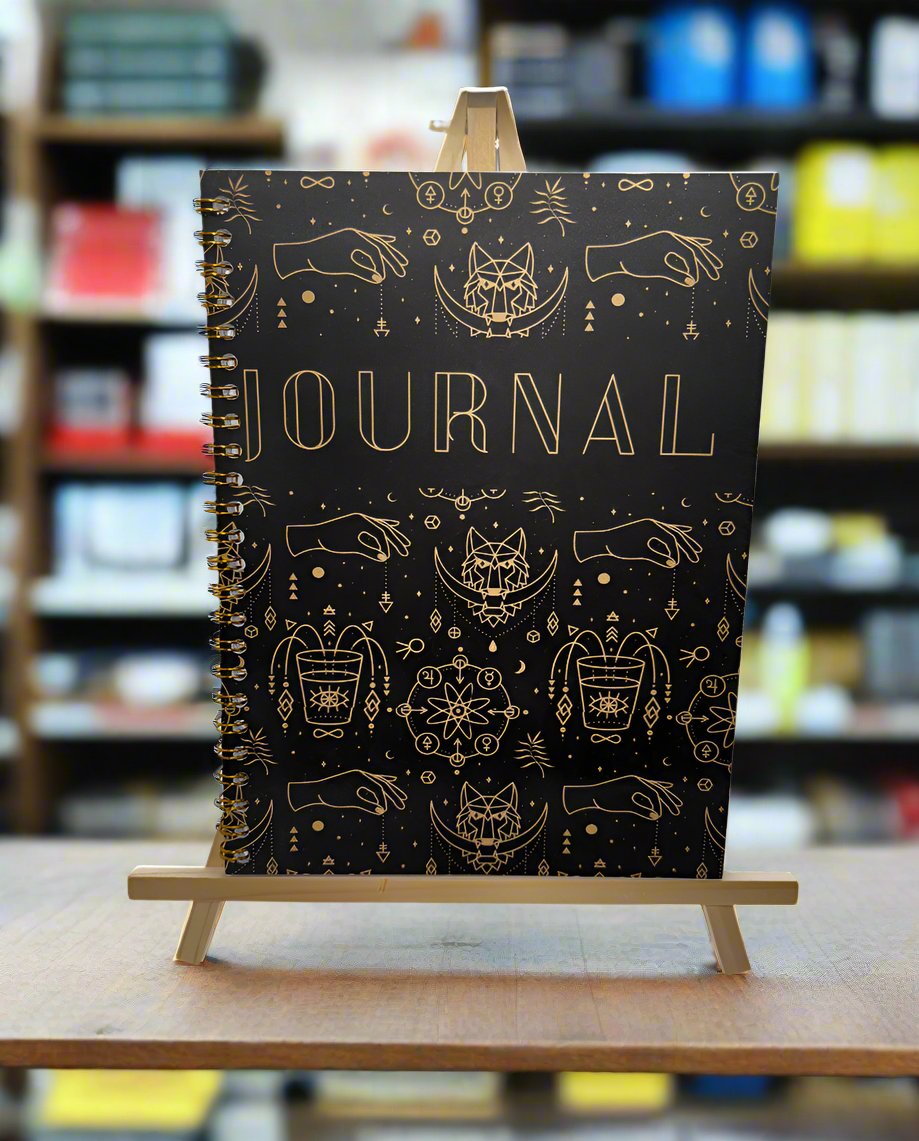 Journal Black/Gold Design A4- Card Cover