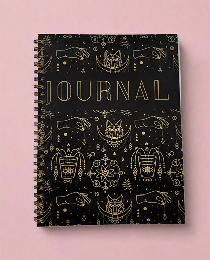 Journal Black/Gold Design A4- Card Cover