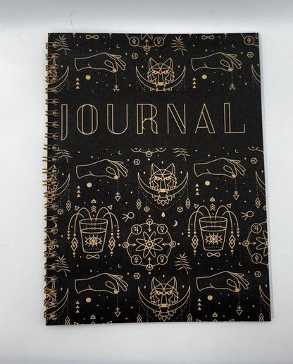 Journal Black/Gold Design A4- Card Cover