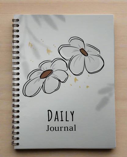 Journal White Boho Daisy A4 - Card Cover