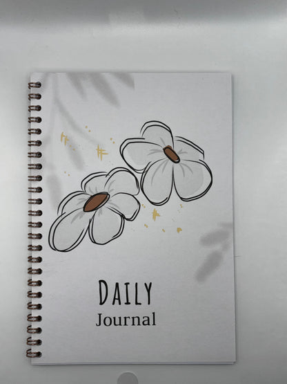 Journal White Boho Daisy A4 - Card Cover