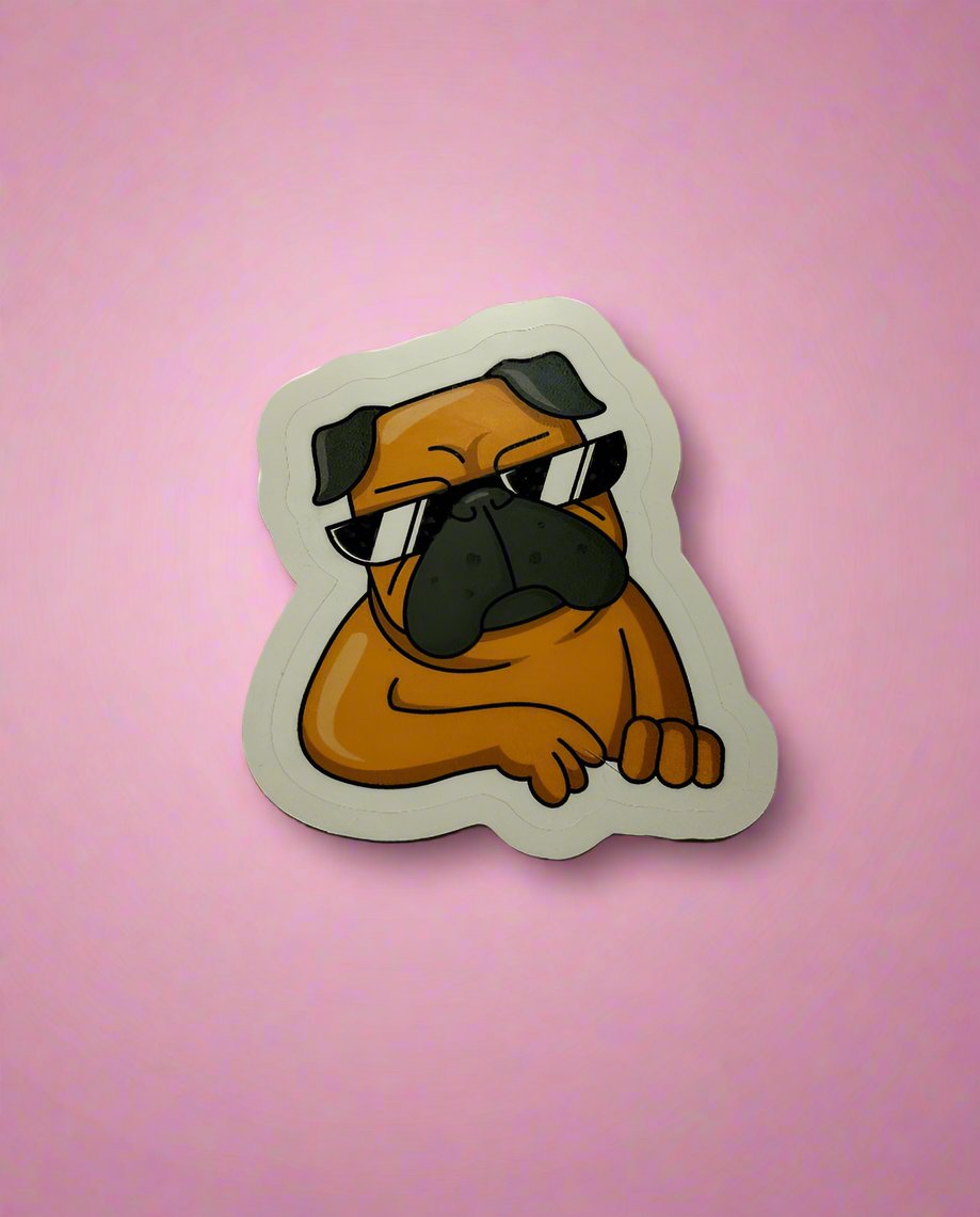 Cool Shades Pug Sticker