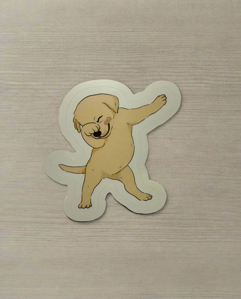 Dabbing Labrador sticker