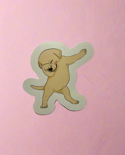 Dabbing Labrador sticker