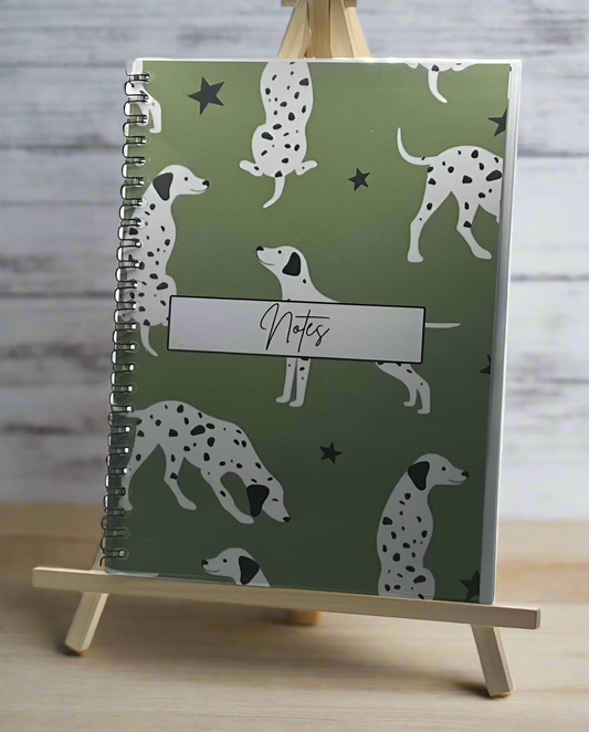 Dalmatian Sage Green Notebook A5 - Card Cover