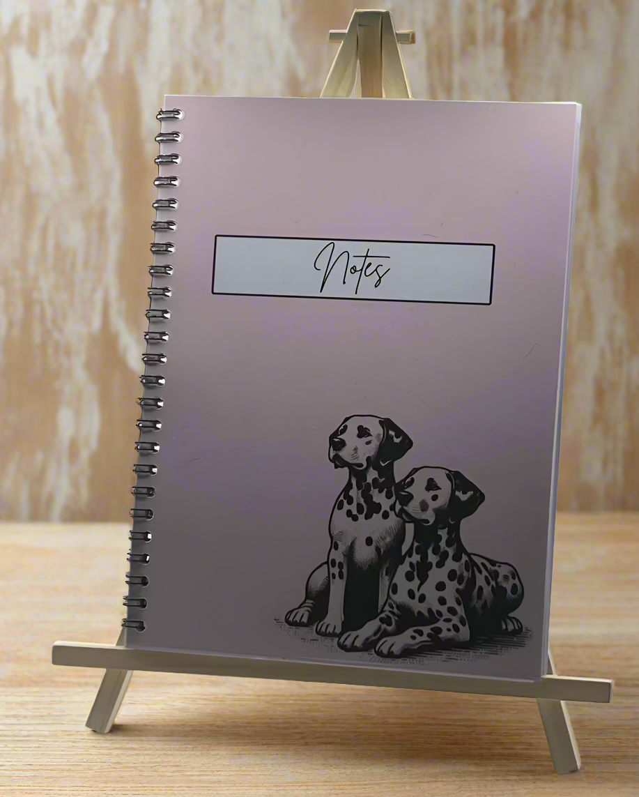 Dalmatian Baby Pink Notebook A5 - Card Cover