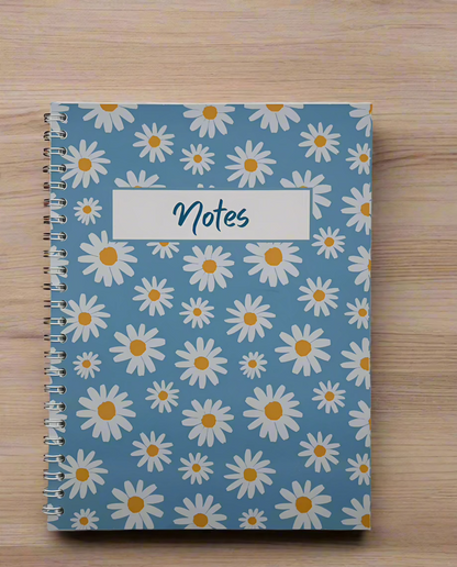 Blue Daisy Notebook A5 - Card Cover