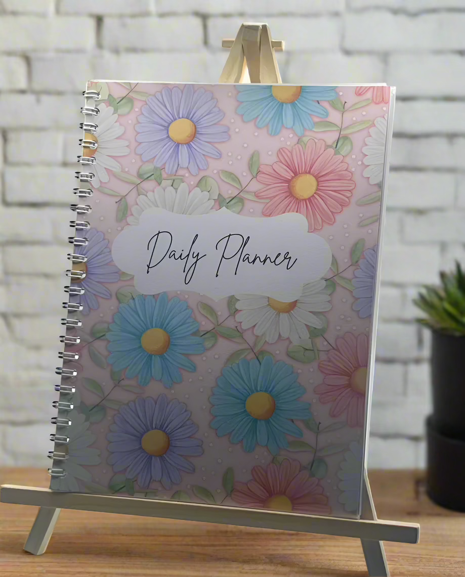 Pastel Daisies Daily Planner A5 - Card Cover