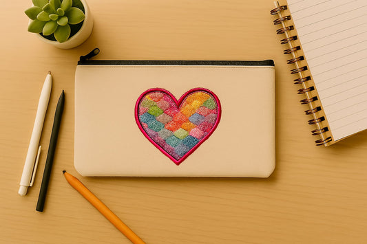 Canvas Pencil Case/Makeup Bag